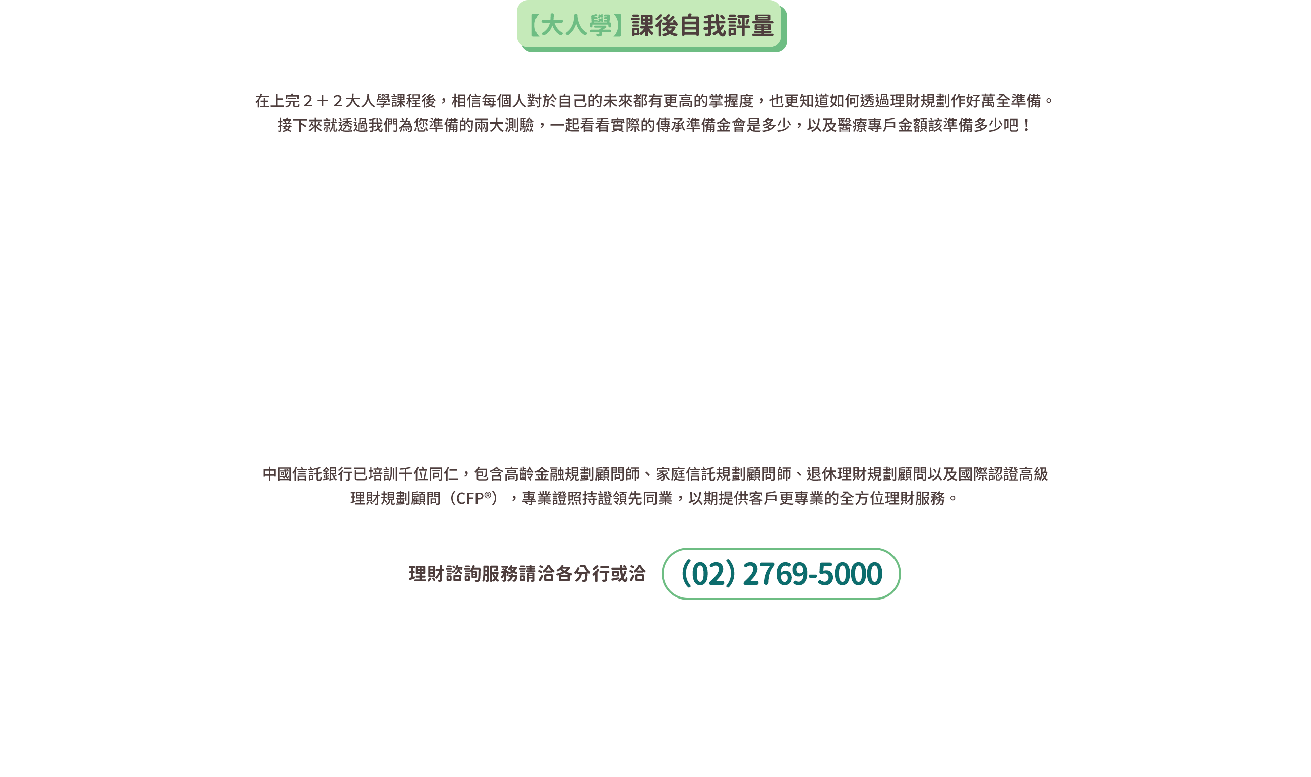 大人學 課後自我評量