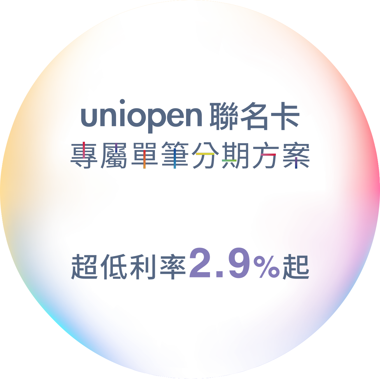 單筆分期超低利率2.9%起